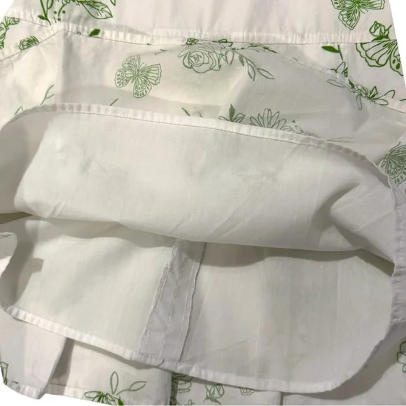 Amy Byer Girls Size 6 Y2K White Sundress Green Butterfly Floral Print - Picture 4 of 6